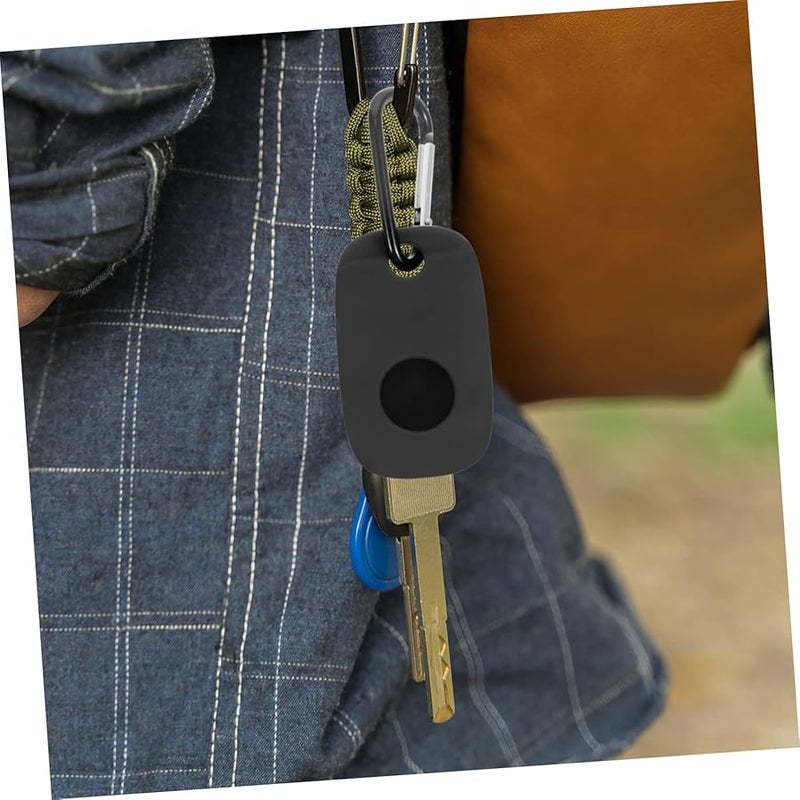 Shockproof Silicone Cover Case For Tile Mate Pro Tracker Keychain Black 2 Pack - Image 4